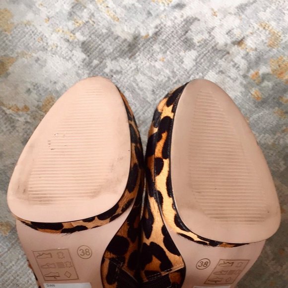 Topshop Sian Leopard Print Boots 7.5 - Picture 3 of 6